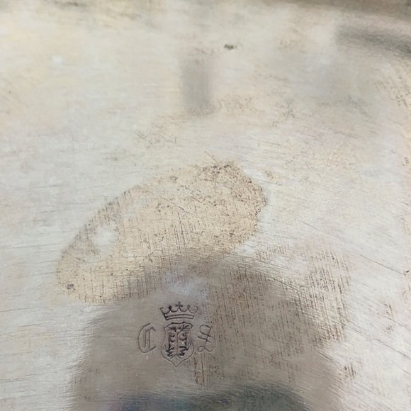 Stunning SILVER BY SACKS Tray with 3 feet - Picture 4 of 4